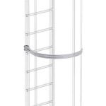 Günzburger Steigtechnik 61237 Stražnja zaštitna šipka, bočni izlaz, anodizirani aluminij 1 St.