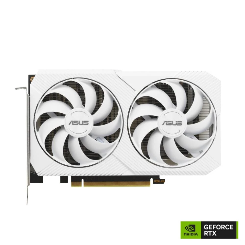 ASUS DUAL-RTX3060-O8G-WHITE, GeForce RTX 3060, 8 GB, GDDR6, 128 Bit, 7680 x 4320 Pixel, PCI Express 4.0 Asus grafička kartica  RTX 3060  8 GB    PCIe 4.0 x4 slika