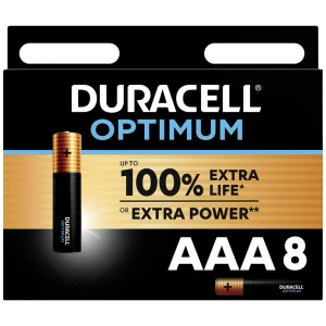 Duracell Optimum micro (AAA) baterija alkalno-manganov 1.5 V 8 St. slika