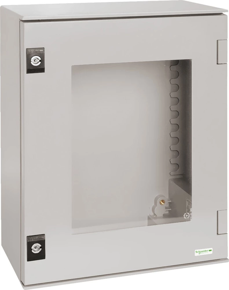 Zidni ormar 536 x 747 x 300 Poliester Siva (RAL 7035) Schneider Electric NSYPLM75TG 1 ST slika