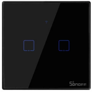 Sonoff Wi-Fi zidni prekidač T3EU2C-TX black slika