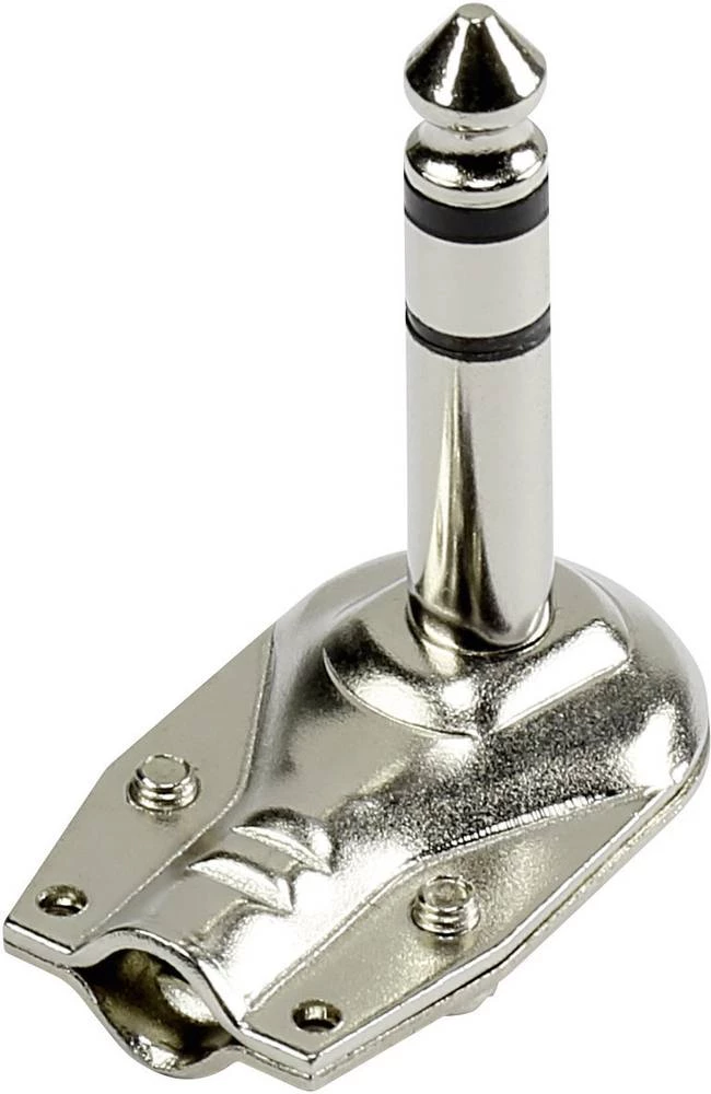 Jack utični konektor 6.35 mm Kutni muški konektor Broj polova: 3 Stereo Srebrna TRU COMPONENTS 1 ST slika