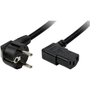 LogiLink struja priključni kabel [1x kutni sigurnosni utikač - 1x muški konektor iec, c13] 2.00 m crna slika