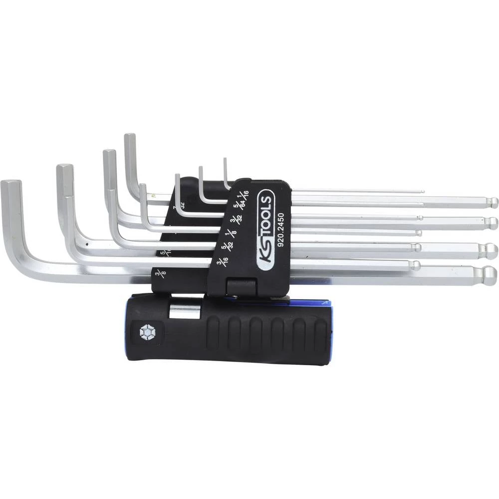 KS Tools 920.2450 unutarnji šesterokutni komplet kutnih odvijača 5/64 palac, 3/32 palac, 1/8 palac, 5/32 palac, 3/16 pal slika