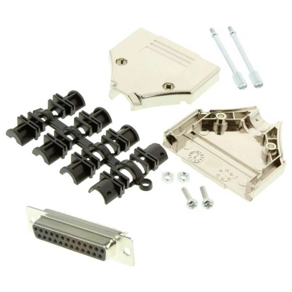 MH Connectors MHDTPK25-DM25S-K višestruki ženski konektor D-Sub komplet 180 ° Broj polova (broj): 25 lemni kup 1 kom. slika