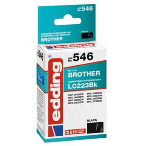 Edding Patrona tinte zamijena Brother Brother LC223BK Kompatibilan Single Crn EDD-546 18-546 slika