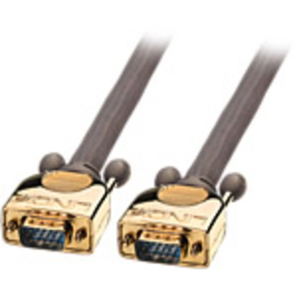 LINDY 37824 VGA priključni kabel Deluxe [1x muški konektor vga - 1x muški konektor vga] antracitna boja  15.00 m slika