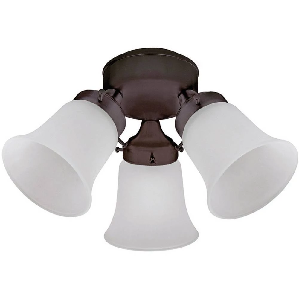 Svjetiljka za stropni ventilator Hunter 3 LIGHT FLUSH MOUNT MP Staklo (mat) slika