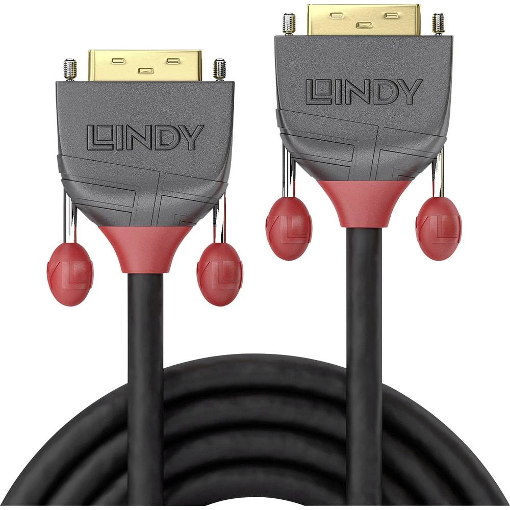 LINDY DVI priključni kabel DVI-D 18+1-polni utikač, DVI-D 18+1-polni utikač 25.00 m crna 36243  DVI kabel slika