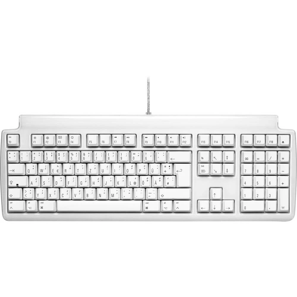 Matias FK302-DE Tactile Pro USB tipkovnica njemački, qwerty, Mac bijela USB hub, odvojivi kabel slika