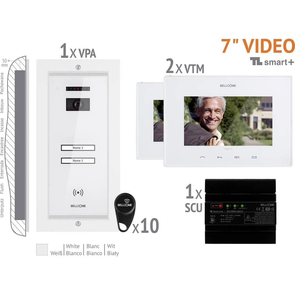 Bellcome VKM.P2FR.T7S4.BLW04 Video-portafon Bijela slika