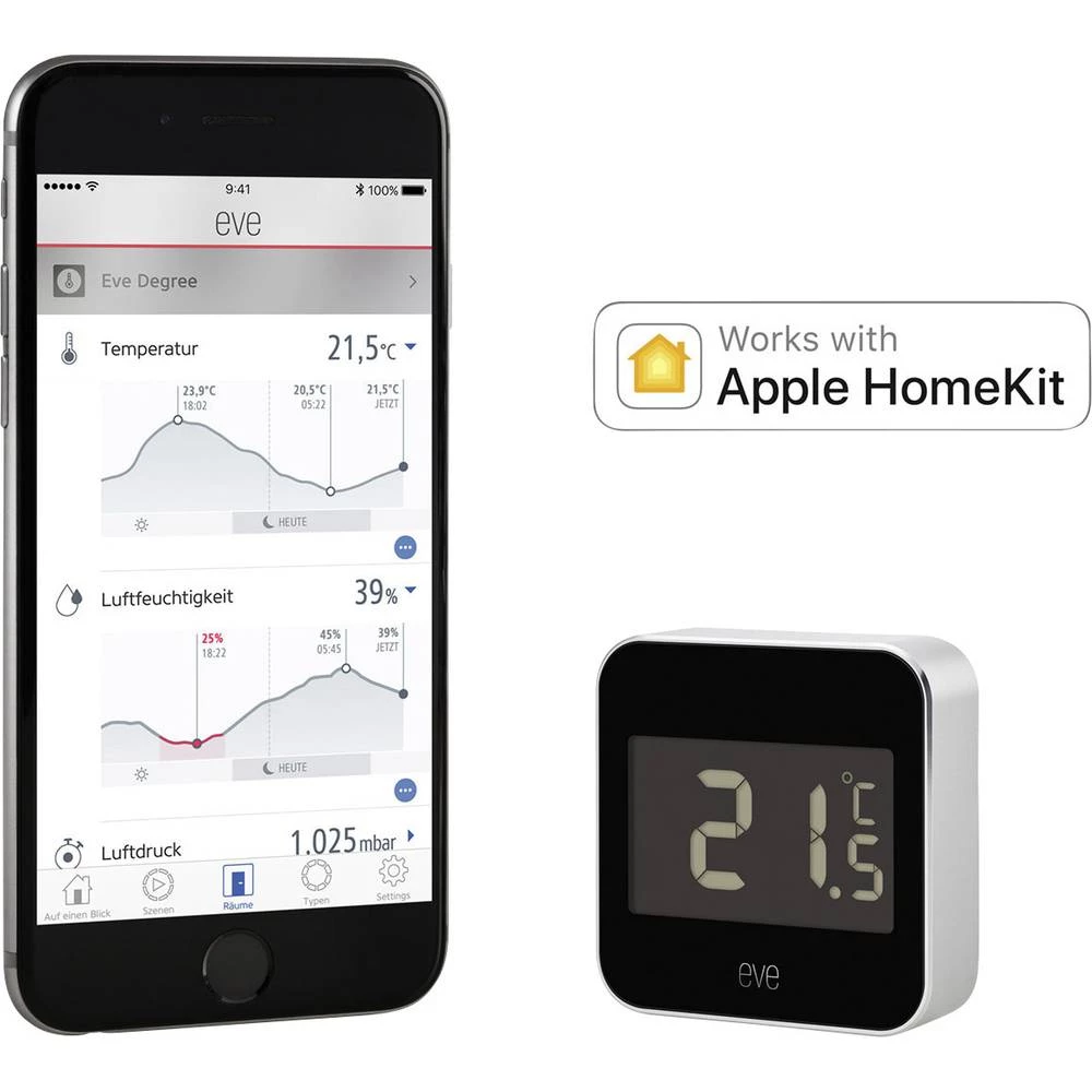 Eve home Eve home Degree Bežični senzor temperature i vlage Apple HomeKit slika