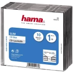 Hama Kutija za CD tanka 1 CD/DVD/Blu-Ray Polistirol Prozirna, Crna 10 ST (Š x V x d) 142 x 125 x 5.2 mm 00051275