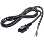 Akyga struja priključni kabel [1x slobodan kraj - 1x ženski konektor IEC c13, 10 a] 1.50 m crna
