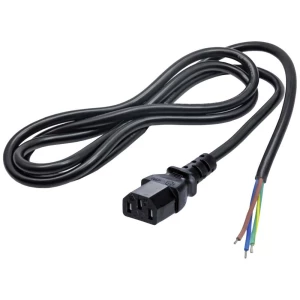 Akyga struja priključni kabel [1x slobodan kraj - 1x ženski konektor IEC c13, 10 a] 1.50 m crna slika
