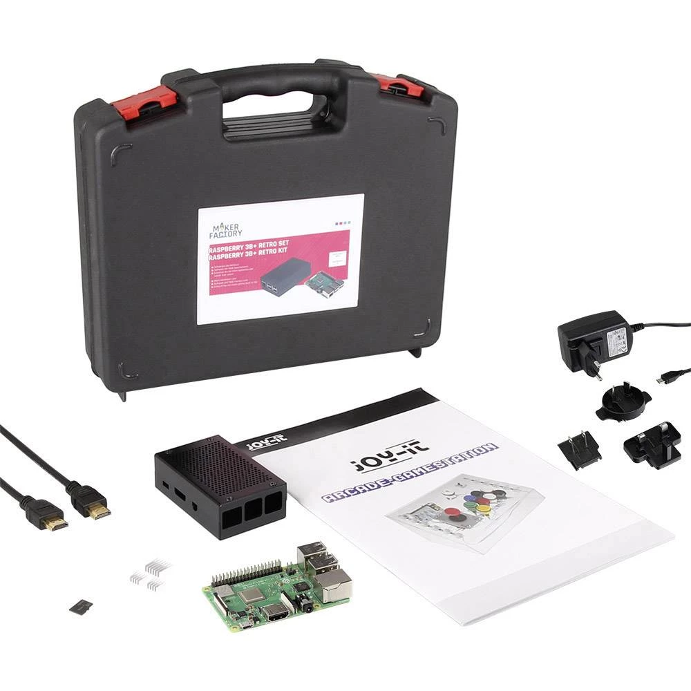 MAKERFACTORY Retro Pi Set Raspberry Pi® 3 B+ 1 GB 4 x 1.4 GHz uklj. Kućište, uklj. Noobs OS, uklj. Hladnjak, uklj. Net slika