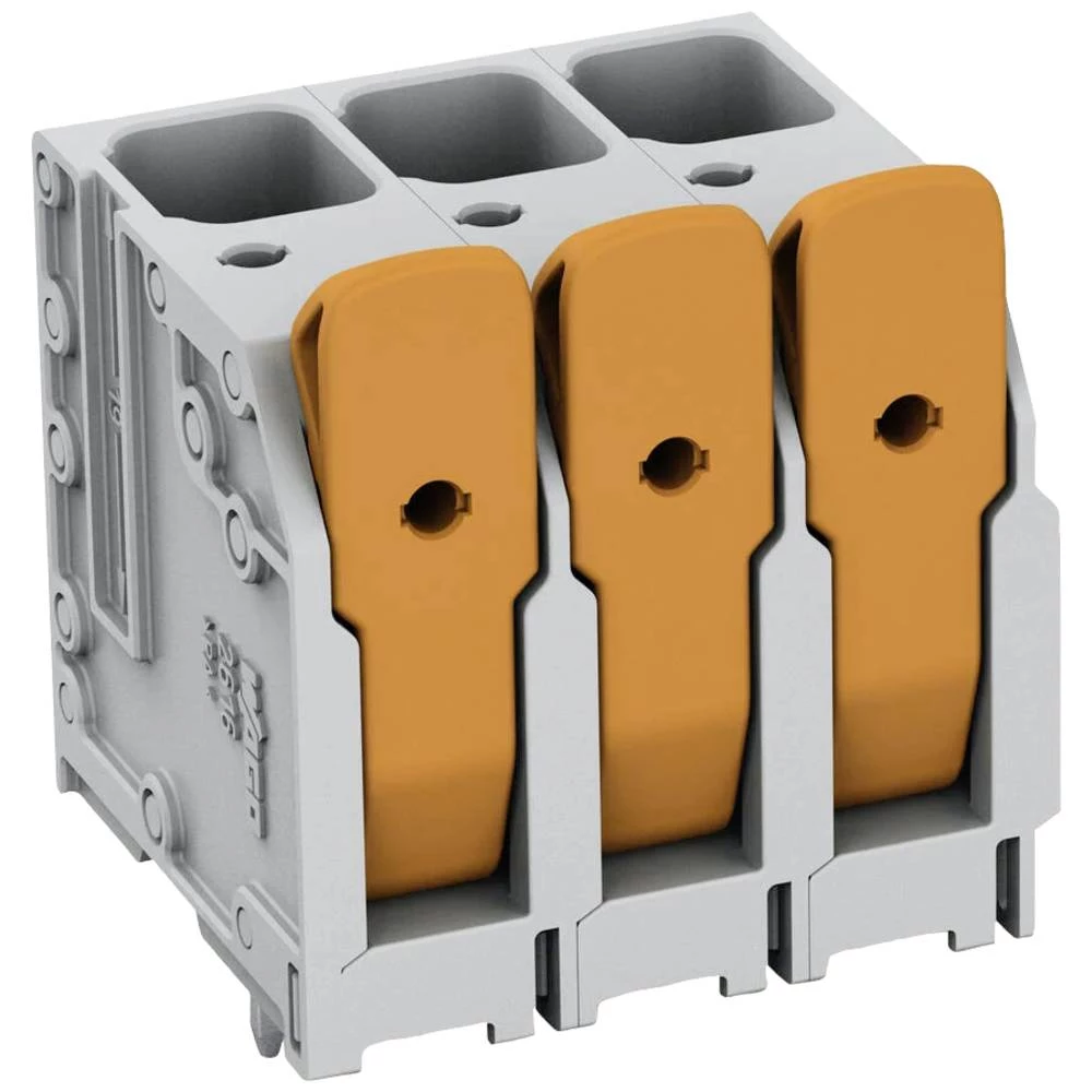 WAGO 2616-3103 stezaljka za tiskane ploče 25 mm² Broj polova (broj) 3 siva 40 St. slika