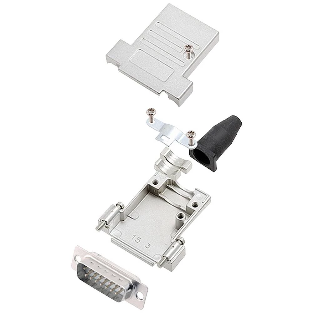 Komplet D-SUB pinskih konektora 180 ° Broj polova: 15 Lemni kup encitech DTSL15-SJSRG-T-DBP-W-K 1 ST slika