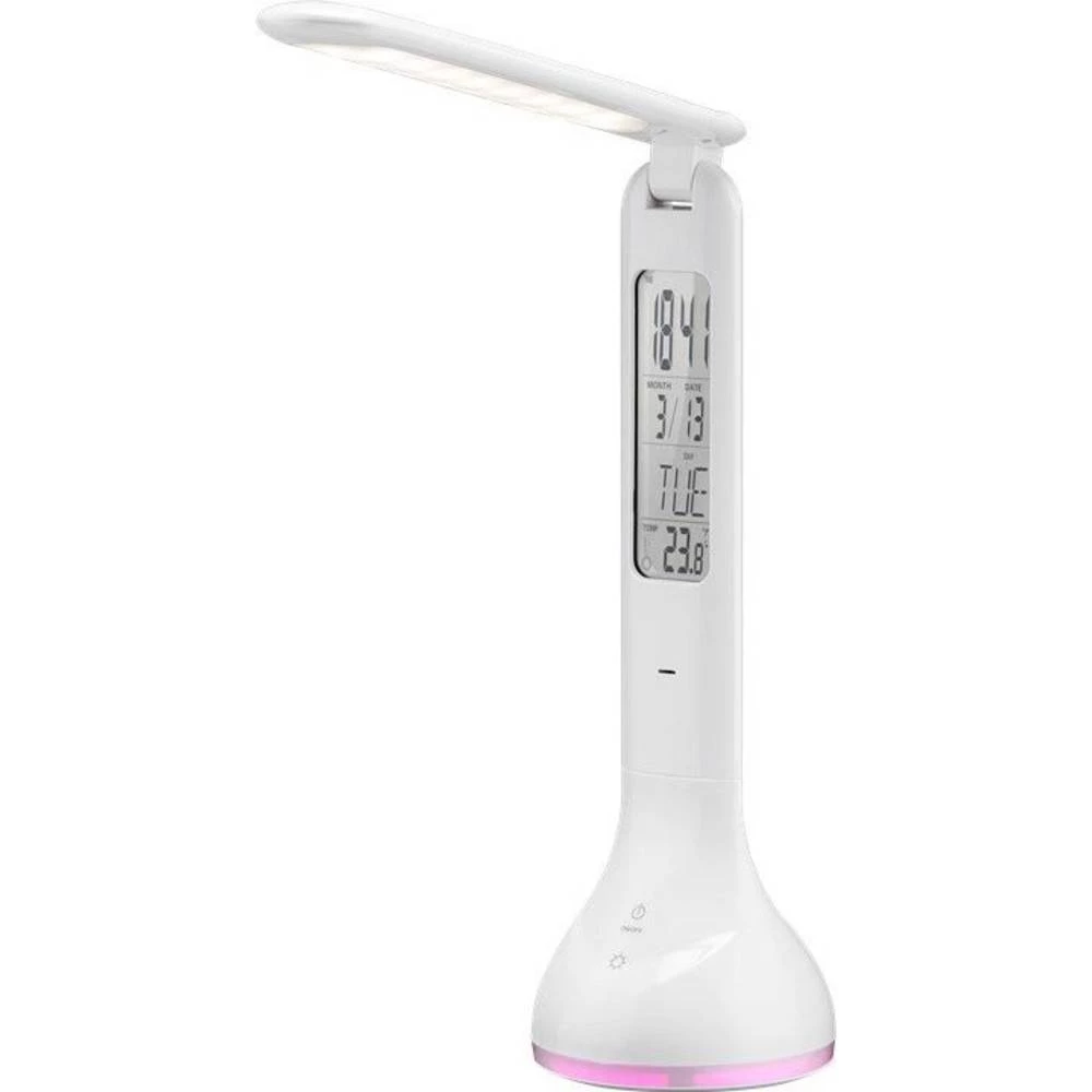 LED stolna svjetiljka sa zvučnikom 4 W Neutralno-bijela Goobay Mood Light + Calender 55494 Bijela slika