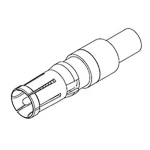 Molex 1731120054 FCT Coaxial Contact, Male, Straight, Solder Cable Termination, 75 Ohms, 1.30µm Gold Plating, without Insp
