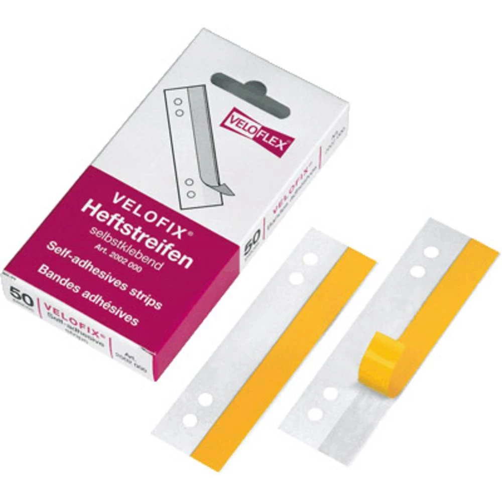 Veloflex Traka za pričvršćivanje listova 2002000 Stakleno prozirna Količina ambalaže:50 kom./paket 50 ST slika
