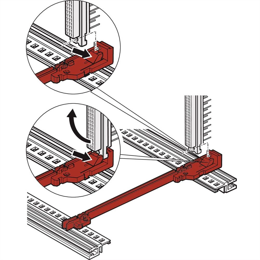 SCHROFF vodilica, 160 mm, s integriranim pričvršćivanjem za utične spojnice - FUEHRSCH-STECKVERB.ROT 160T(2) Schroff 64560074 19 palac šine za mrežni ormar slika
