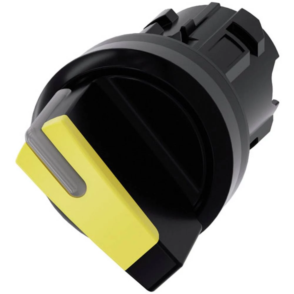 Siemens 3SU1002-2BF30-0AA0 preklopni prekidač prednji prsten od plastike, osvjetljen geg crna, žuta 1 x 90 °  1 St. slika