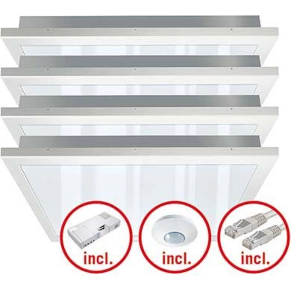 LED stropna svjetiljka LED LED fiksno ugrađena ESYLUX PNLCEL10 #EQ10122538 EQ10122538 Bijela slika