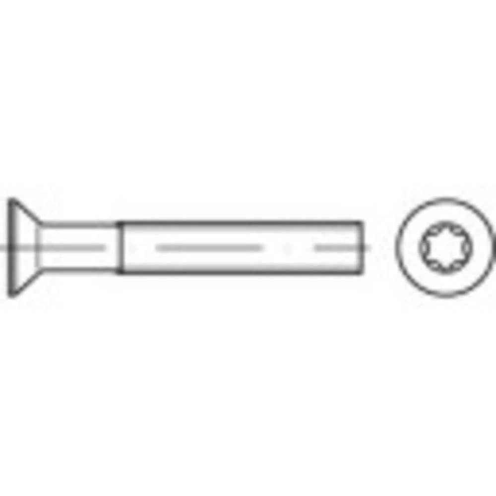 TOOLCRAFT 1066308 upušteni vijci M5 35 mm T-profil DIN 965 nehrđajući čelik A4 500 St. slika