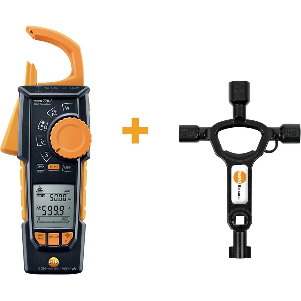 testo 770-3 strujne stezaljke, ručni multimetar digitalni CAT III 1000 V, CAT IV 600 V Zaslon (brojevi): 6000 slika