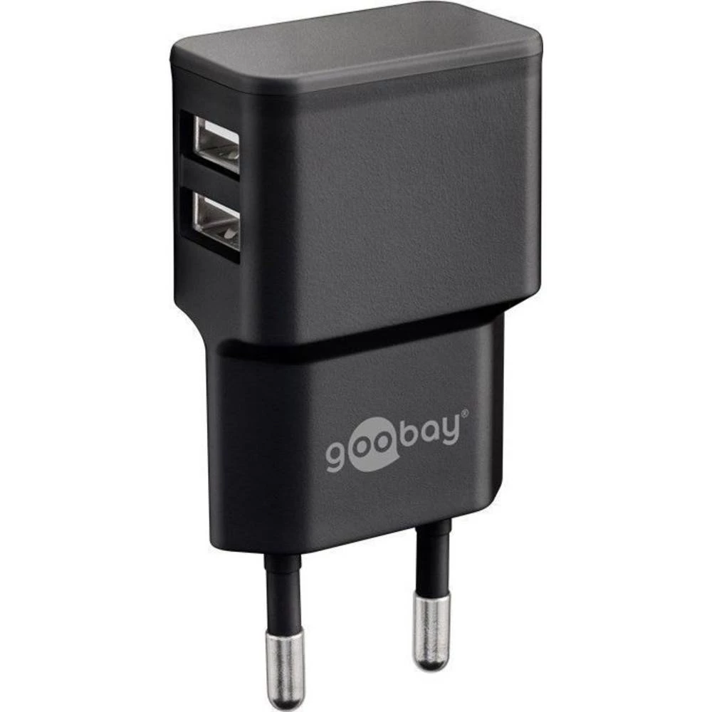 Goobay 44951 USB punjač Utičnica Izlazna struja maks. 2.4 A 2 x Ženski konektor USB 2.0 tipa A slika