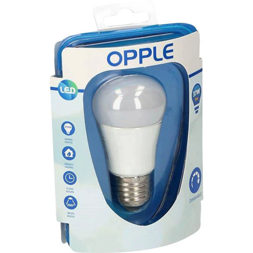 Opple 695671262791 LED Energetska učink. A (A++ - E) E27 oblik kapi 6 W = 37 W toplo bijela (Ø x D) 50 mm x 95 mm 1 St. slika