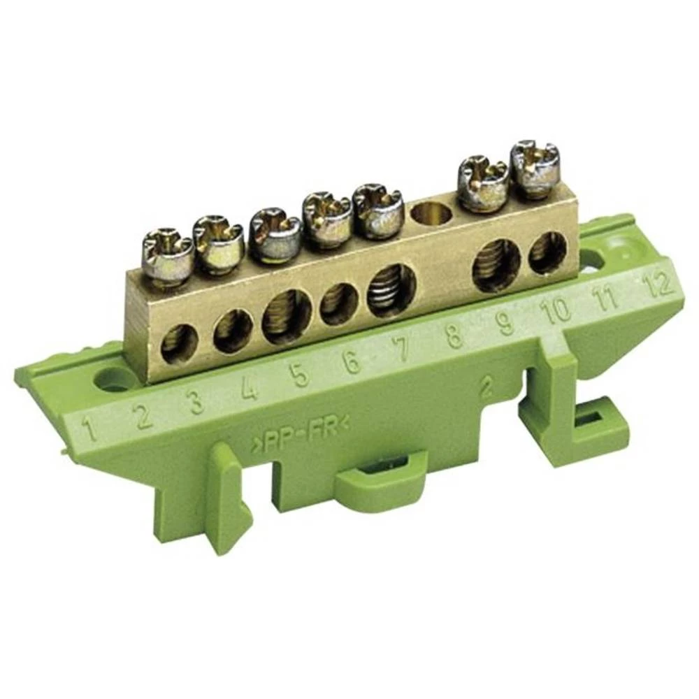 Mjedena stezaljka NZ metarska ploča PE 7 steznih točaka Hager KM07E stezaljka 1 St. slika