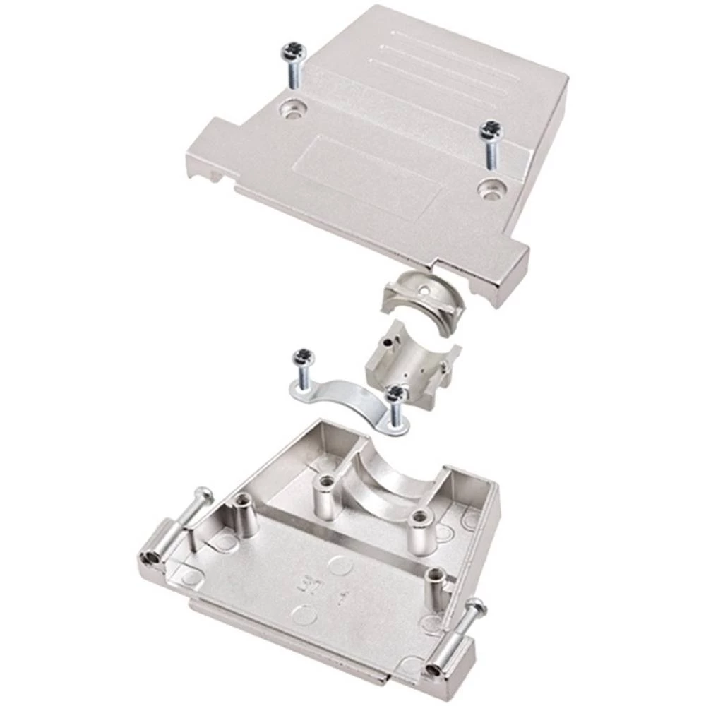 D-SUB kućište Broj polova: 37 Cink lijevani 180 ° Metalna encitech DTXL37-HI-SJS-M3-T-K 1 ST slika