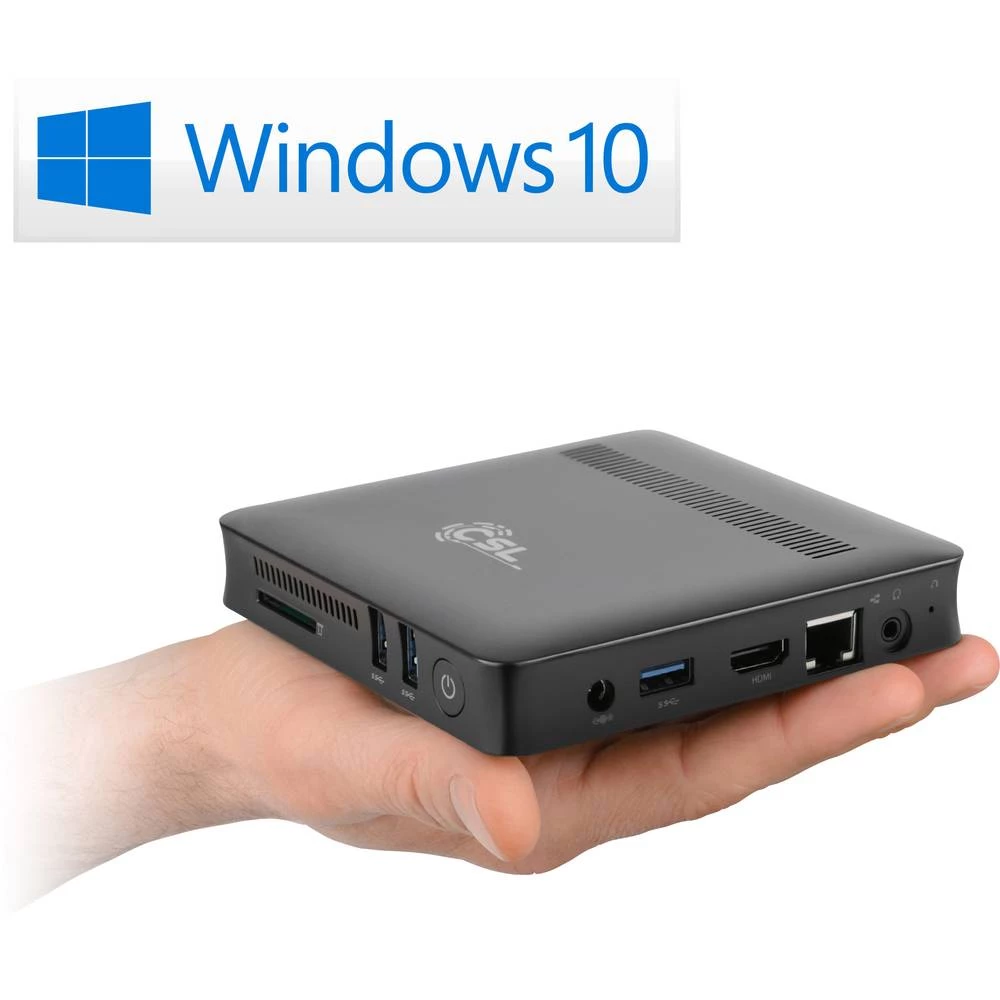 CSL Computer CSL Narrow Box Ultra HD Compact Mini PC (HTPC) Intel&reg; Celeron&reg; N3450 (4 x 1.1 GHz) 4 GB 32 GB 128 GB Window slika