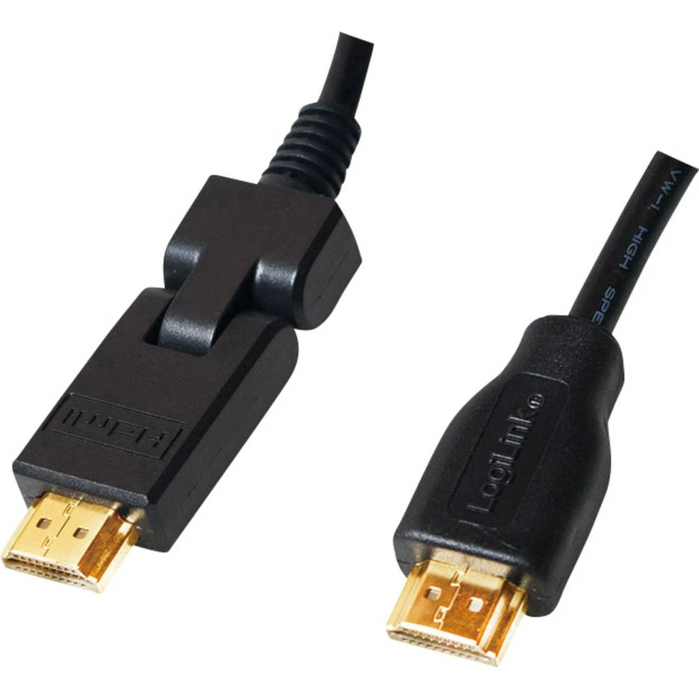 LogiLink HDMI Priključni kabel [1x Muški konektor HDMI - 1x Muški konektor HDMI] 1.8 m Crna slika