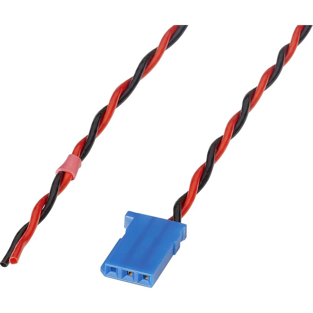 Baterije Priključni kabel Deluxe [1x Futaba utičnica - 1x Slobodan kraj] 300 mm 0.50 mm&sup2; sukani Reely slika