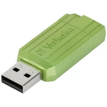 Verbatim USB DRIVE 2.0 PINSTRIPE USB stick 128 GB eukaliptus, zelena 49462 USB 2.0