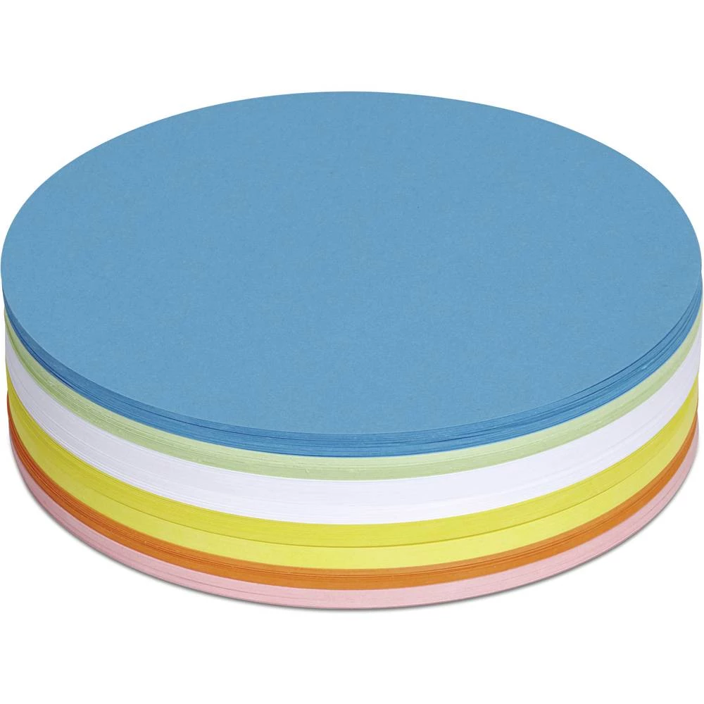 Maul Kartica za prezentacije Bijela, Žuta, Narančasta, Crvena, Zelena, Plava boja Okrugli 18.5 cm 250 kom./paket slika