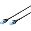 Digitus DK-1512-030/BL RJ45 mrežni kabel, Patch kabel cat 5e U/UTP 3.00 m crna upleteni parovi 1 St. slika