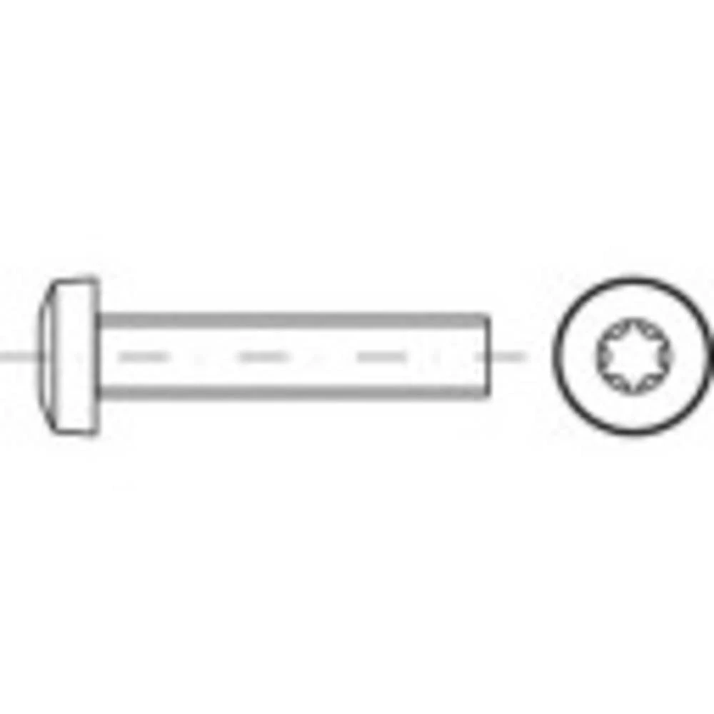 TOOLCRAFT 1068769 vijak s lećastom glavom M10 40 mm T-profil DIN 7985 nehrđajući čelik A2 200 St. slika