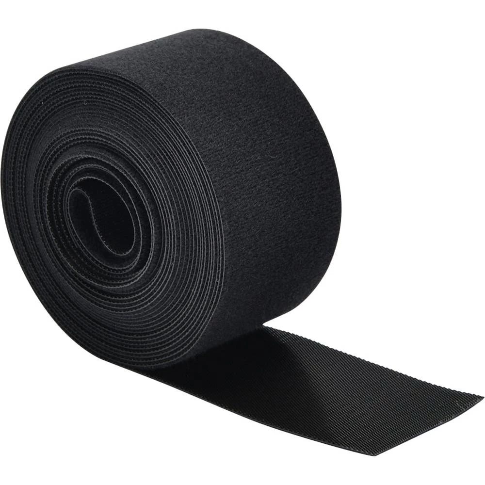 Quadrios 25CA512 prianjajuća traka za povezivanje grip i mekana vunena tkanina crna Roba na metre slika