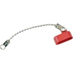 Molex 1731120103 FCT Plastic Dust Cap for Size 1 Male D-sub, Red, with 75.00mm Chain and Clip