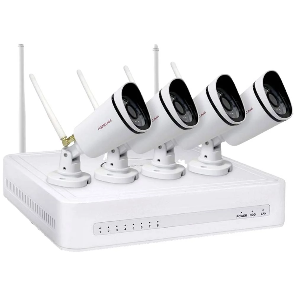 Foscam FN7108W-B4-1T WLAN ip-set sigurnosne kamere 8-kanalni sa 4 kamere 1920 x 1080 piksel slika
