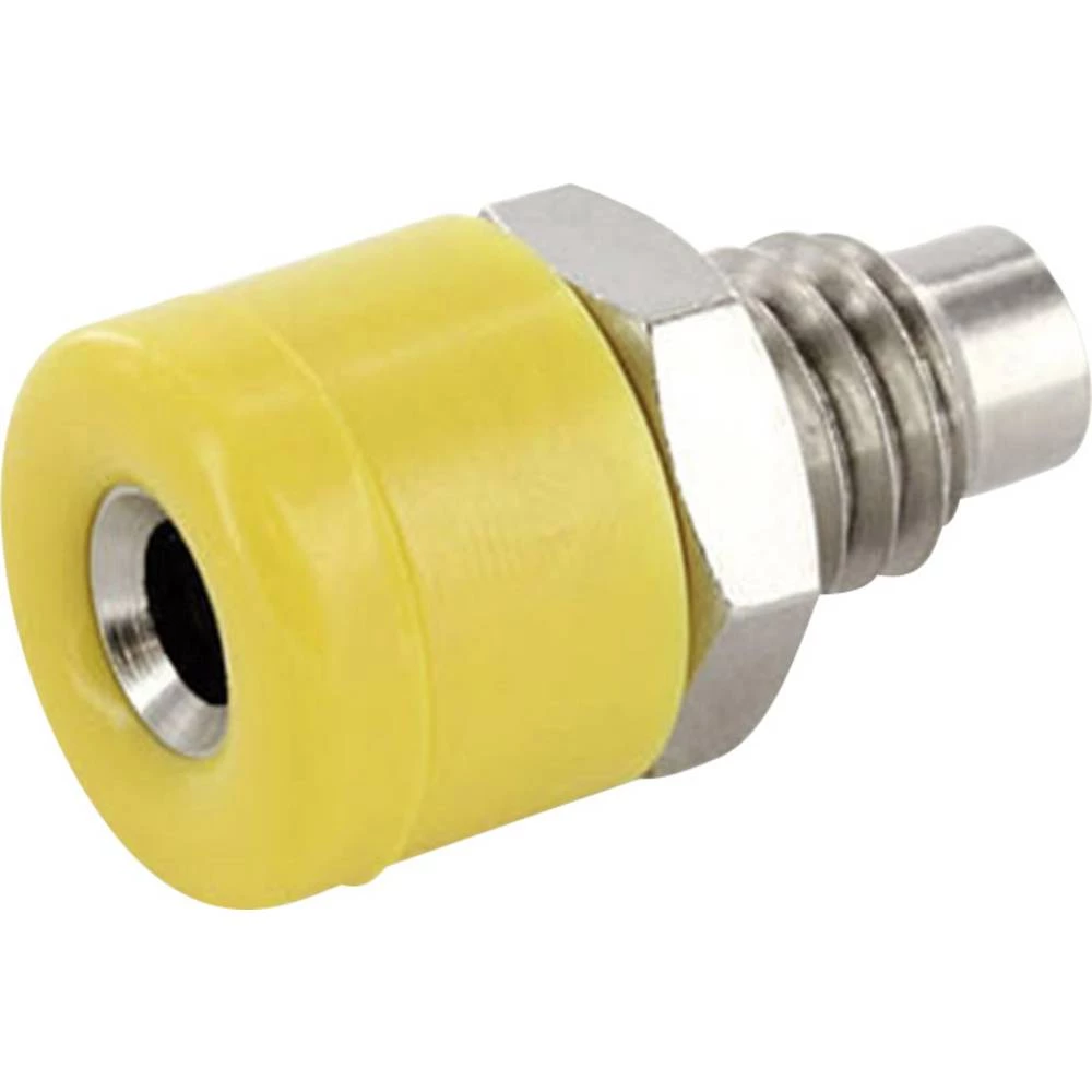 Laboratorijski ženski konektor Ženski konektor, vertikalna ugradnja Zatik-&Oslash;: 2.6 mm Žuta econ connect 100 ST slika