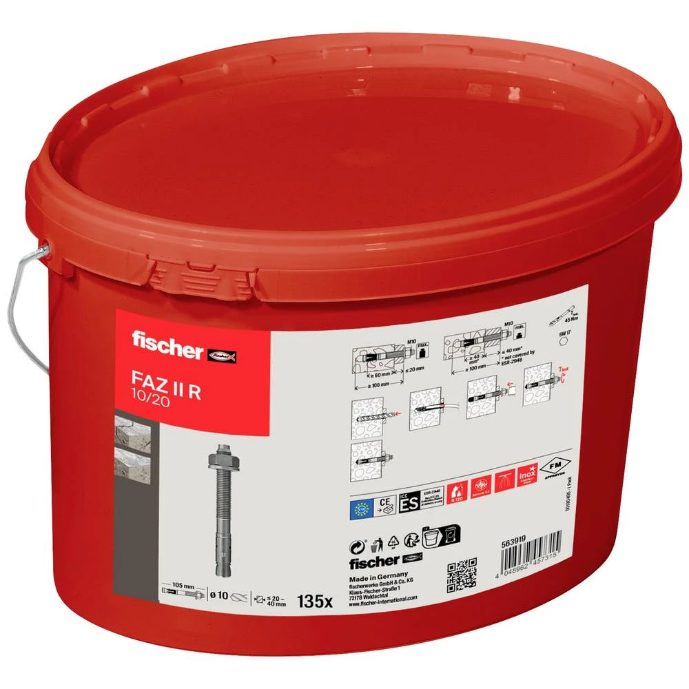 Fischer FAZ II 10/20 R Eimer (135) sidreni svornjak 105 mm 10 mm 563919 135 St. slika