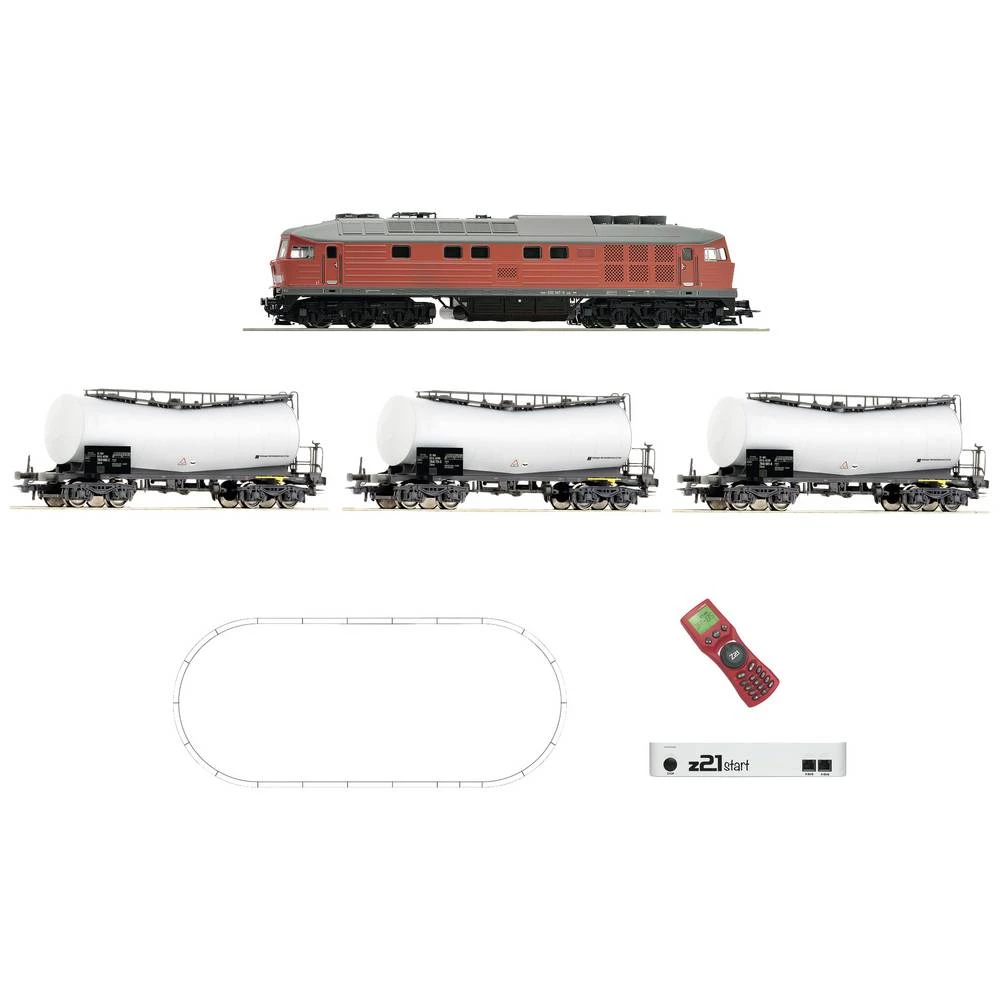 Roco 51340 H0 z21 start digitalna garnitura dizel lokomotiva BR 232 s cisternom vlakom DB-AG slika