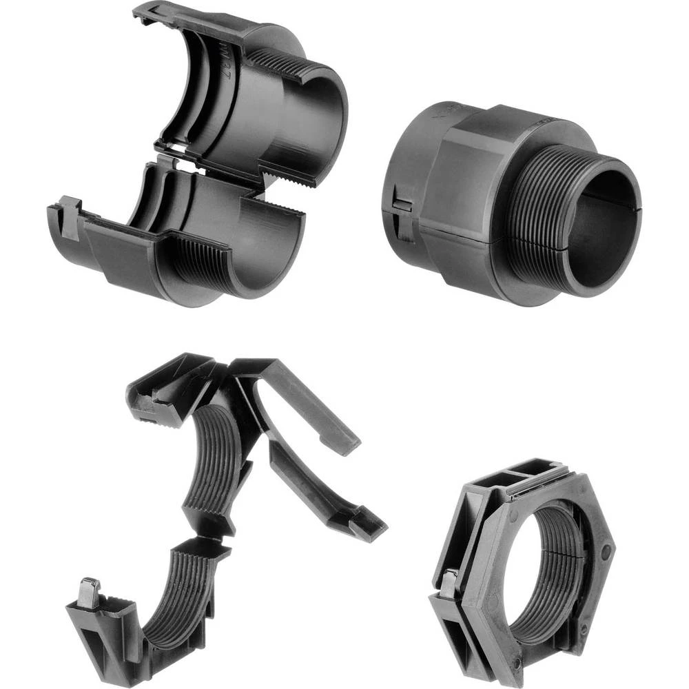 Cijevna uvodnica Crna 31 mm Fränkische Rohrwerke 49110370 COV Typ 37 sw 25 ST slika