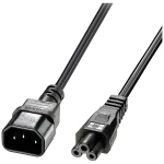 LINDY struja priključni kabel [1x muški konektor iec, c14 - 1x ženski konektor c5] 3 m crna