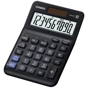 Casio MS-10F stolni kalkulator crna Zaslon (broj mjesta): 10 baterijski pogon, solarno napajanje (Š x V x D) 101 x 148.5 x 27.6 mm slika